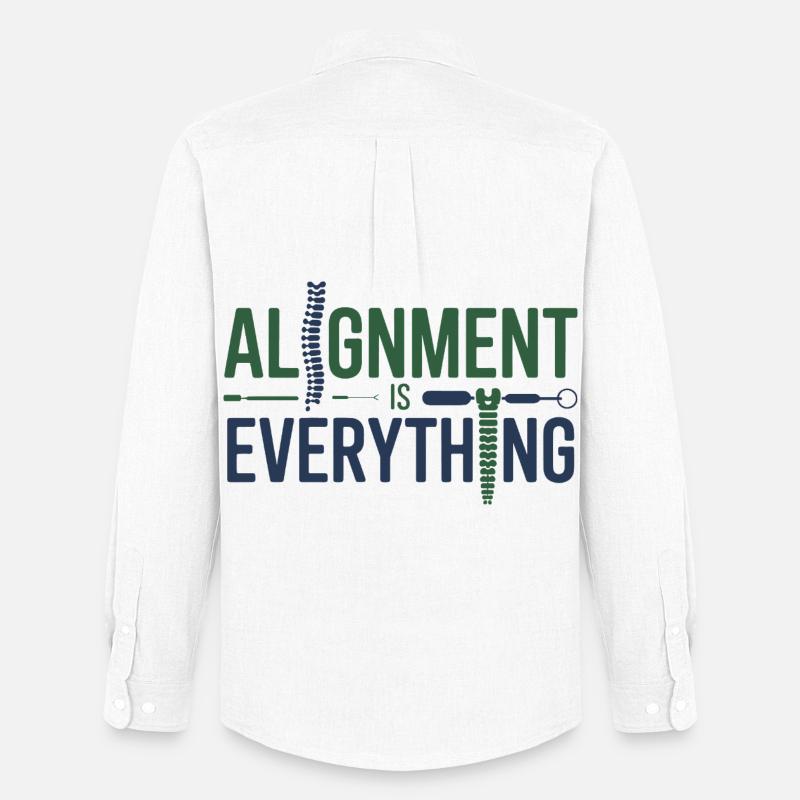Chiropractor Alignment Is Everything Professional  - Men's Oxford Shirt by Stanley/Stella - white