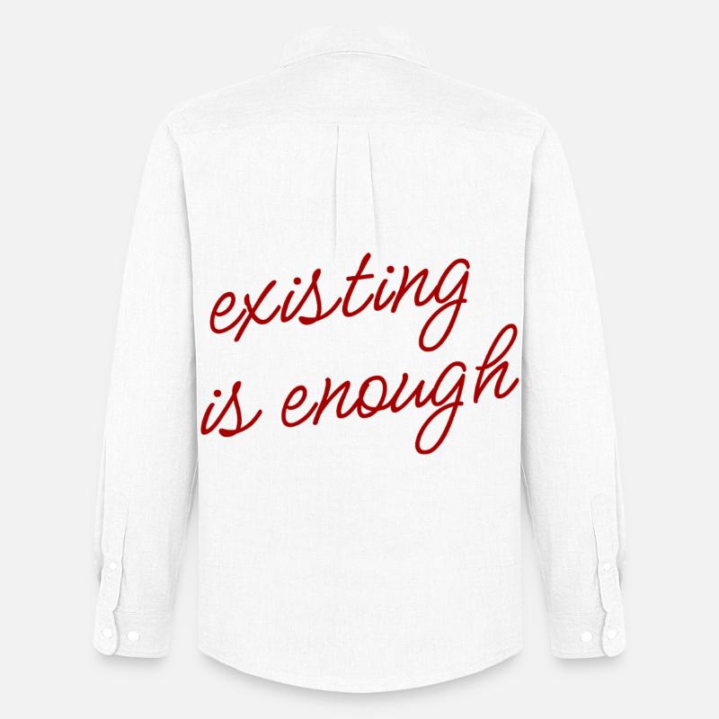 Existing is enough Mood Theme - Männer Oxford Hemd von Stanley/Stella - Weiß