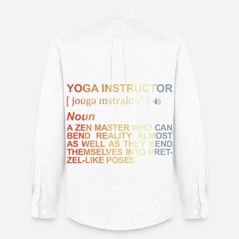 Yogalehrer Begriff - Männer Oxford Hemd von Stanley/Stella - Weiß