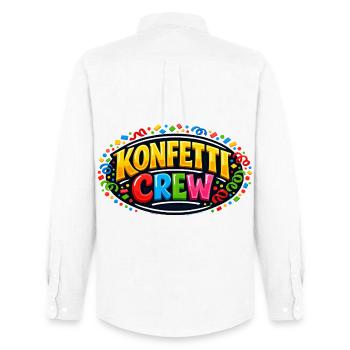 Cadeau drôle de la fête foraine de l’équipe de confettis - Chemise Oxford homme Stanley/Stella - blanc - Dos - AI Model Male 185 dark (185cm)