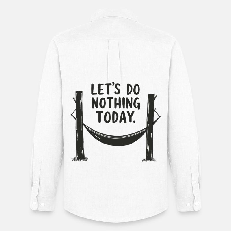 Let's do nothing today Hängematte Entspannung - Männer Oxford Hemd von Stanley/Stella - Weiß