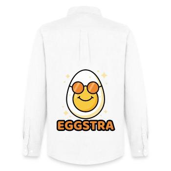 EGGSTRA Chill Mode Ei mit Sonnenbrille Ostern  - Männer Oxford Hemd von Stanley/Stella - Weiß - Hinten - AI Model Male 185 dark (185cm)