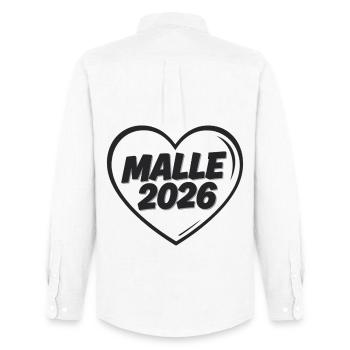 MALLE 2026 Fête en plein cœur - Chemise Oxford homme Stanley/Stella - blanc - Dos - AI Model Male 185 dark (185cm)