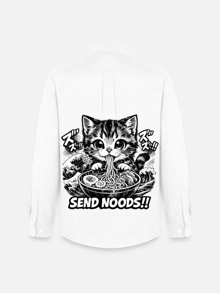 Send Noods Ramen Bowl Kawaii Japanese - Men's Oxford Shirt by Stanley/Stella - white