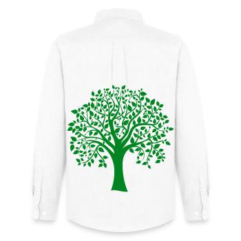 Silhouette de base verte à imprimé Jumbo Tree - Chemise Oxford homme Stanley/Stella - blanc - Dos - AI Model Male 185 dark (185cm)