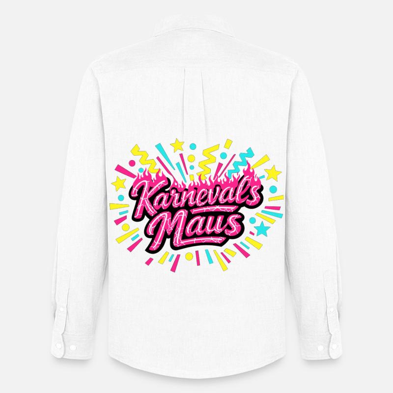 Karnevalsmaus - Karneval Geschenk - Männer Oxford Hemd von Stanley/Stella - Weiß