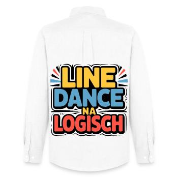Logique de la danse en ligne - Chemise Oxford homme Stanley/Stella - blanc - Dos - AI Model Male 185 dark (185cm)