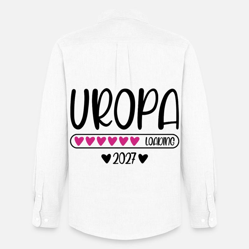 Uropa 2027 loading mit Herzchen Ladebalken - Männer Oxford Hemd von Stanley/Stella - Weiß
