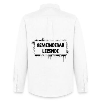 Municipal housing legend – Viennese cult saying - Men's Oxford Shirt by Stanley/Stella - white - Back - AI Model Male 185 dark (185cm)