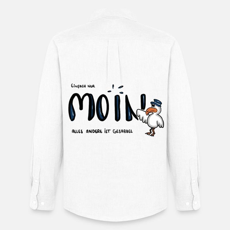 Moin Küstenseemöwe im Sailor-Style - Männer Oxford Hemd von Stanley/Stella - Weiß