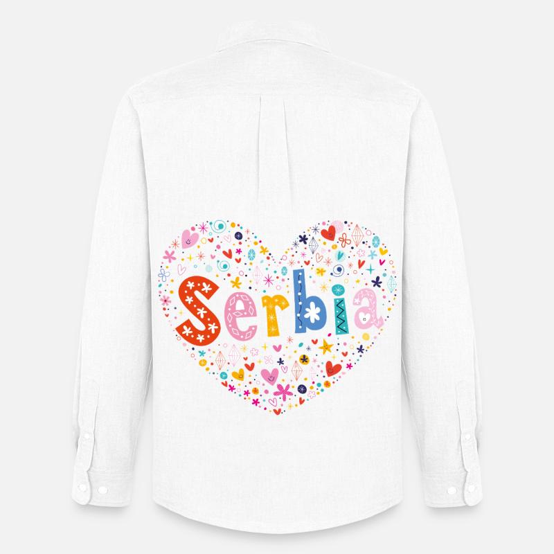Cuore della Serbia - Stanley/Stella Camicia Oxford uomo - bianco