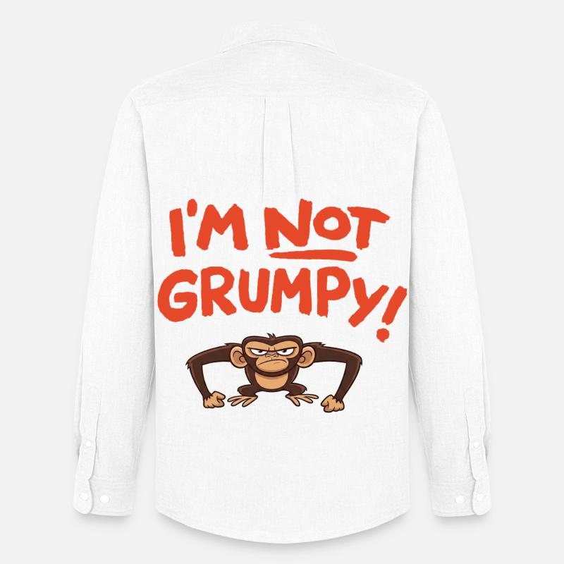 I´m not grumpy - Männer Oxford Hemd von Stanley/Stella - Weiß