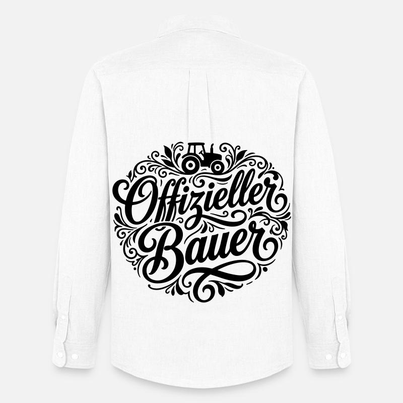 Offizieller Bauer - Männer Oxford Hemd von Stanley/Stella - Weiß