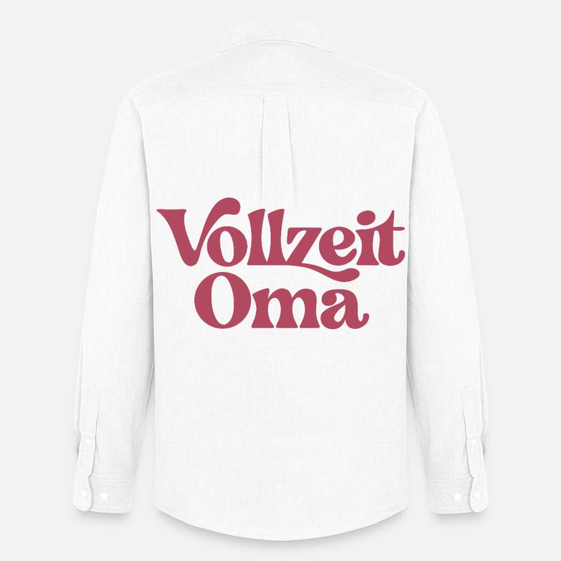 Vollzeit Oma | Großmutter Geschenk - Männer Oxford Hemd von Stanley/Stella - Weiß