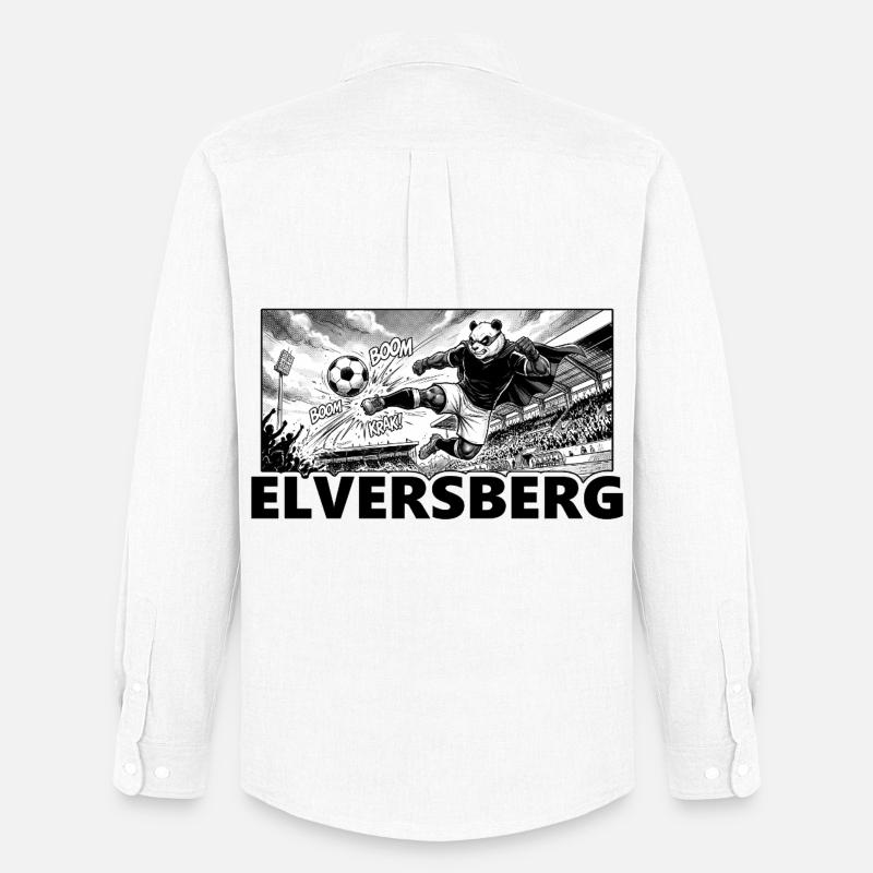 Fußball Panda Kaiserlinde Elversberg - Männer Oxford Hemd von Stanley/Stella - Weiß