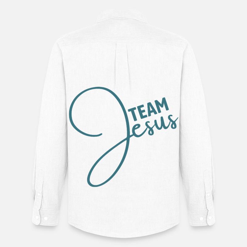 Team Jesus | Glaube | Religion - Männer Oxford Hemd von Stanley/Stella - Weiß