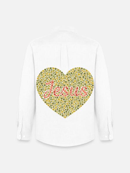 Jésus t’aime | Foi | Don - Chemise Oxford homme Stanley/Stella - blanc