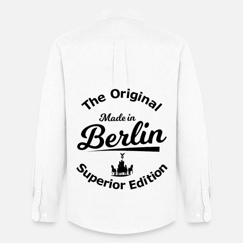 Zuhause in Berlin - Männer Oxford Hemd von Stanley/Stella - Weiß