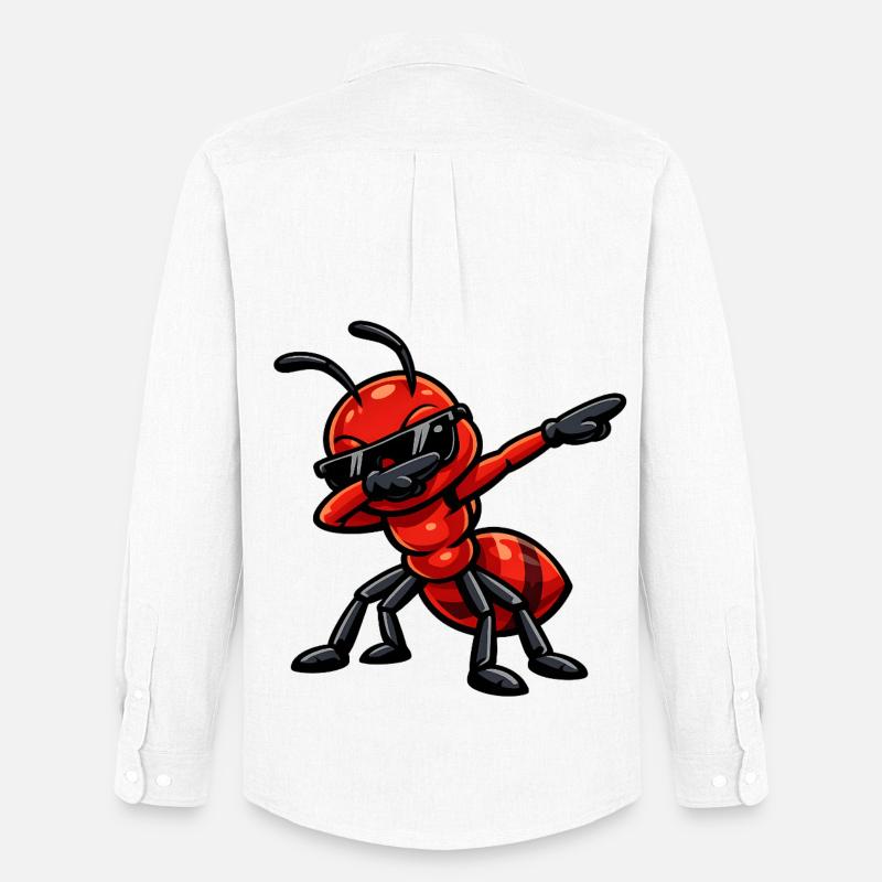 Dabbing Ameise - Männer Oxford Hemd von Stanley/Stella - Weiß