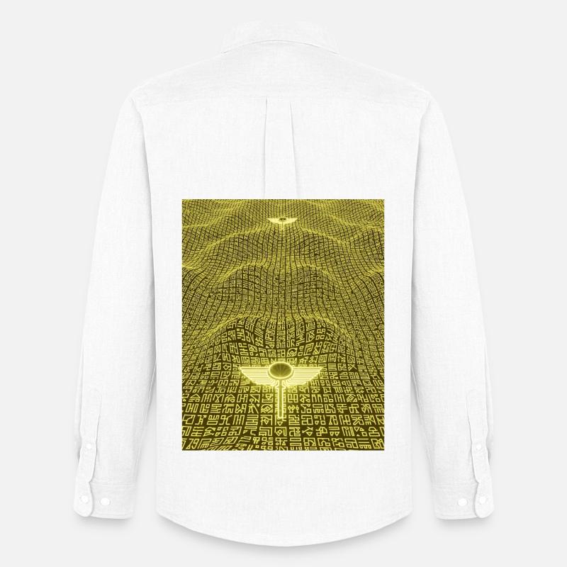 Ancient Golden Code Alien Artifact - Männer Oxford Hemd von Stanley/Stella - Weiß