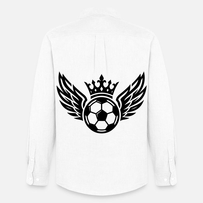 Fussball Wappen Krone Symbol - Männer Oxford Hemd von Stanley/Stella - Weiß
