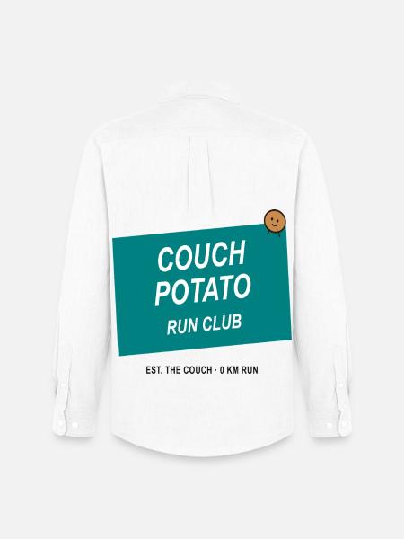Couch Potato Running Club - Men's Oxford Shirt by Stanley/Stella - white