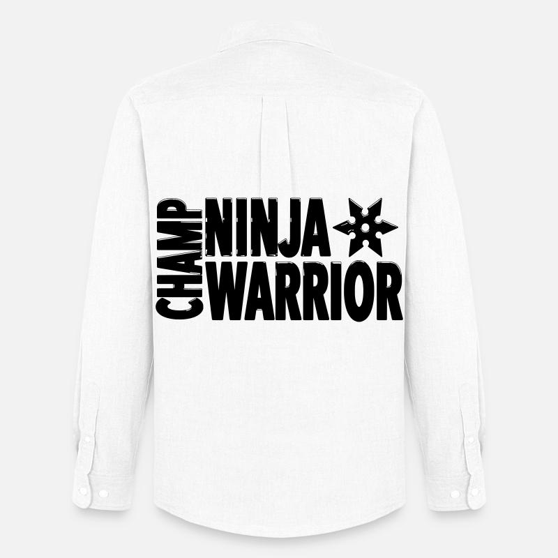 Chase Ninja Warrior – Strong Action Statement - Männer Oxford Hemd von Stanley/Stella - Weiß