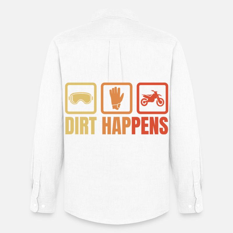 Man wird dreckig - Männer Oxford Hemd von Stanley/Stella - Weiß