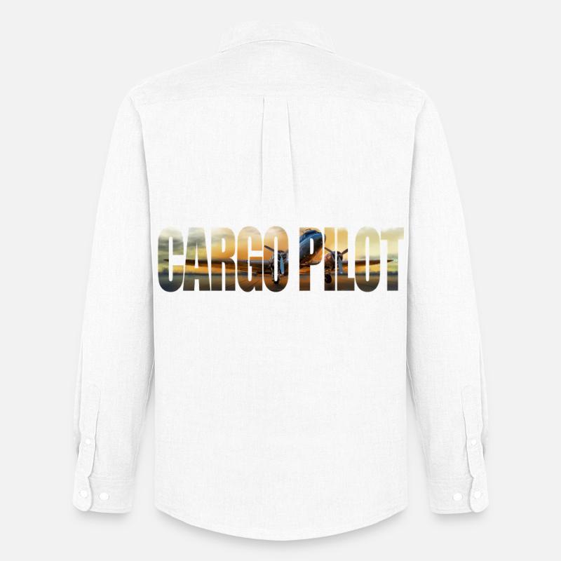 Cargo pilot DC-3 - Männer Oxford Hemd von Stanley/Stella - Weiß