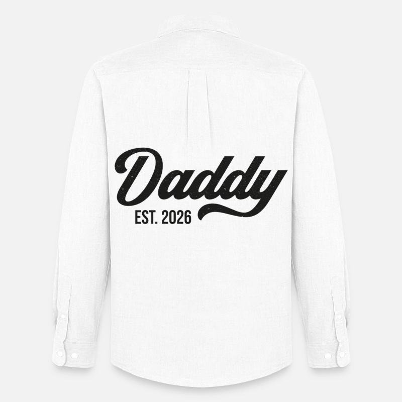 Daddy Est. 2026 - Männer Oxford Hemd von Stanley/Stella - Weiß