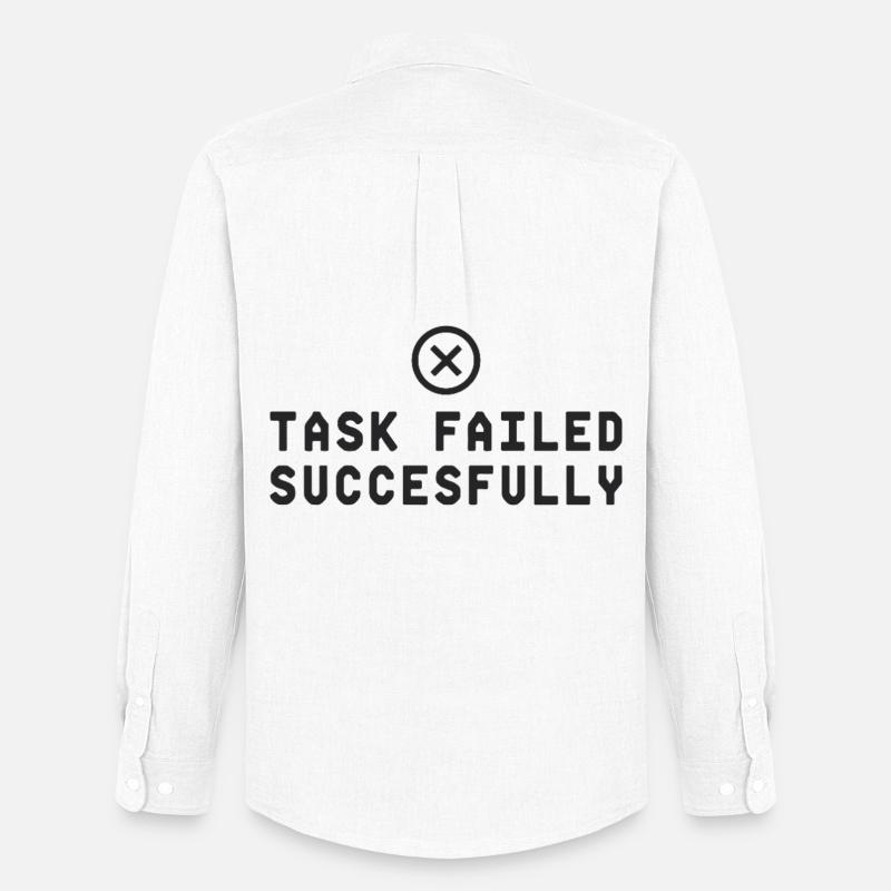 Task Failed Successfully IT Paradoxon - Männer Oxford Hemd von Stanley/Stella - Weiß