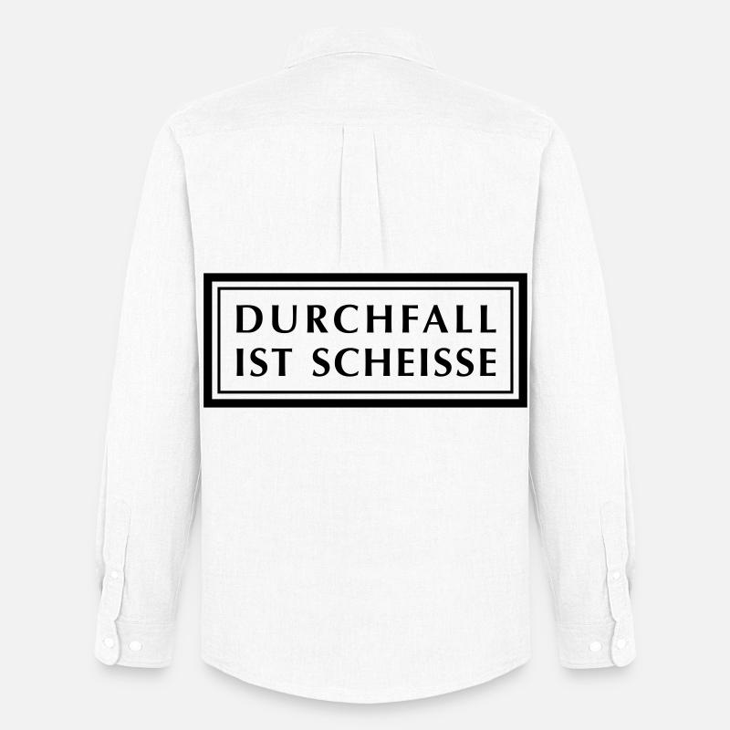 Durchfall ist Scheiße - Männer Oxford Hemd von Stanley/Stella - Weiß