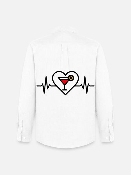 Cocktail Heart Aperitif Drink - Men's Oxford Shirt by Stanley/Stella - white