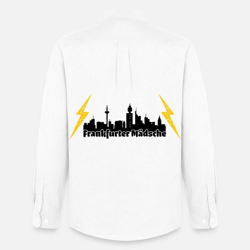 Frankfurter Maedsche ffm skyline - Männer Oxford Hemd von Stanley/Stella - Weiß