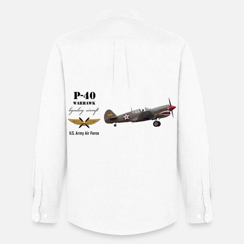 P-40 Warhawk - Männer Oxford Hemd von Stanley/Stella - Weiß