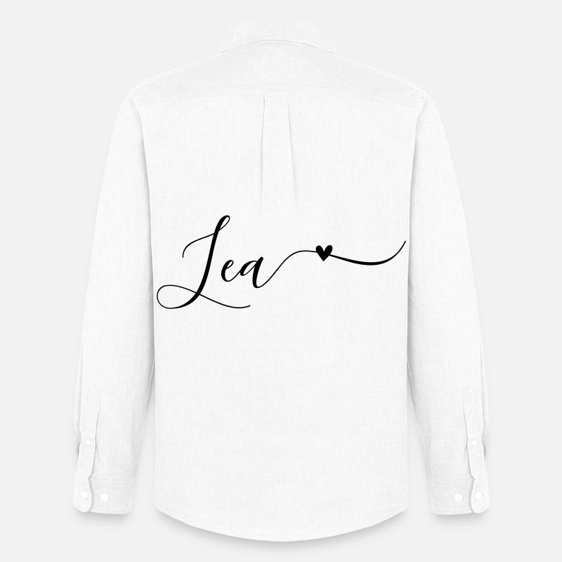 Lea Name Vorname Dekorativ - Männer Oxford Hemd von Stanley/Stella - Weiß