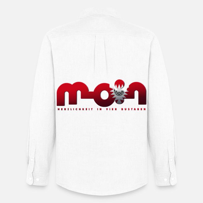 Moin - Männer Oxford Hemd von Stanley/Stella - Weiß