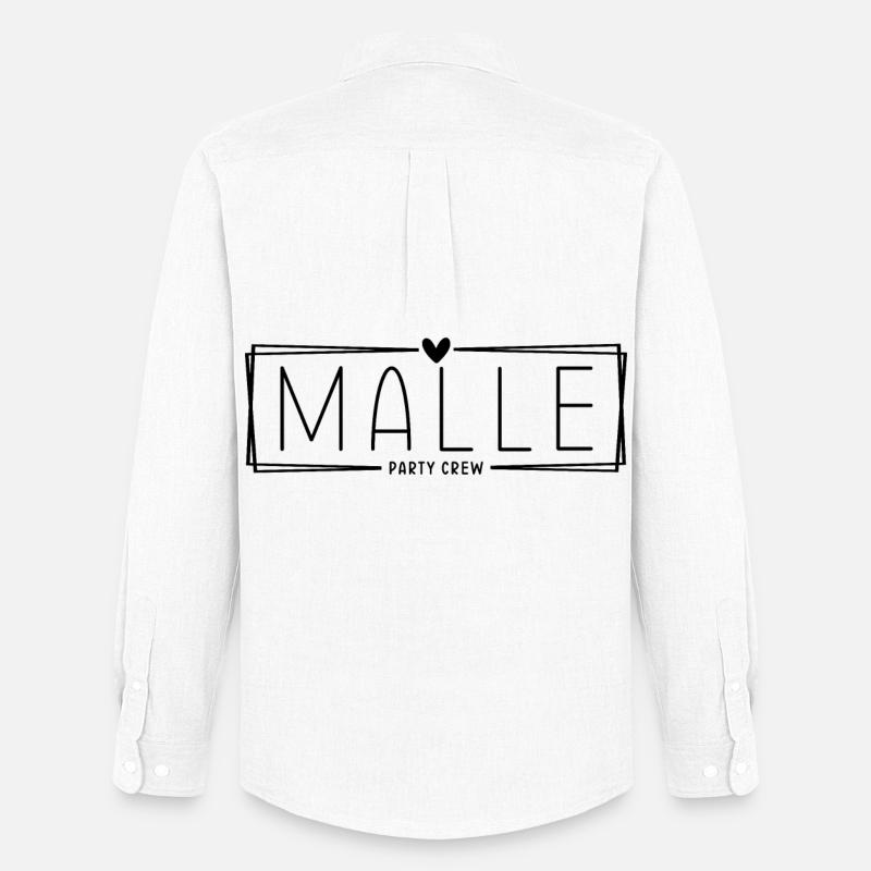 Malle Party Crew - Männer Oxford Hemd von Stanley/Stella - Weiß