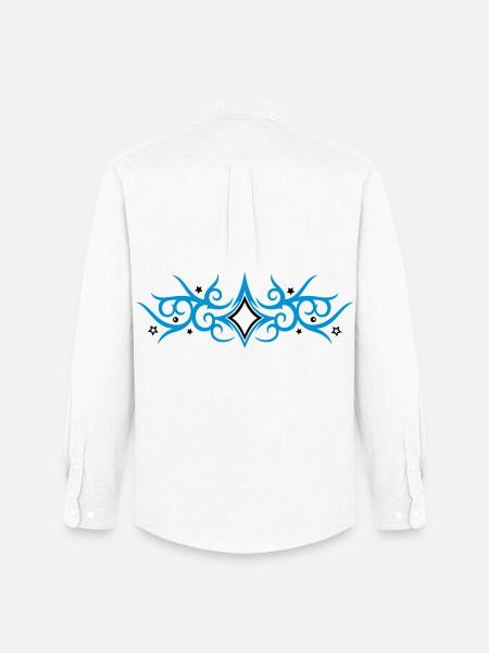 Tribal Tattoo ornament with stars. - Men's Oxford Shirt by Stanley/Stella - white