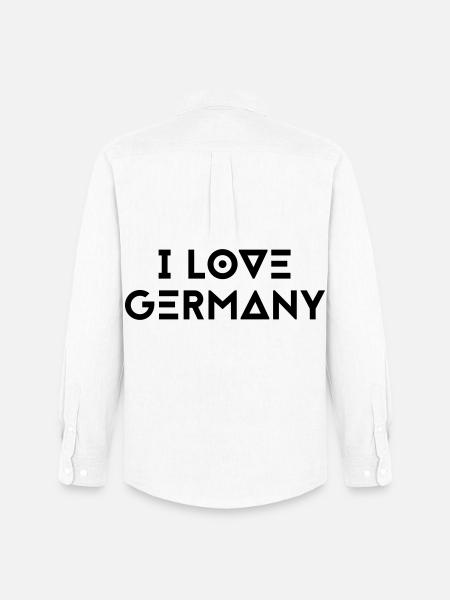 I LOVE GERMANY - Men's Oxford Shirt by Stanley/Stella - white