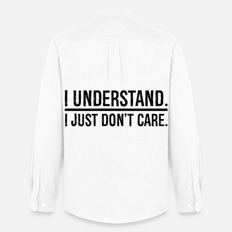 I understand I just don't care - Männer Oxford Hemd von Stanley/Stella - Weiß