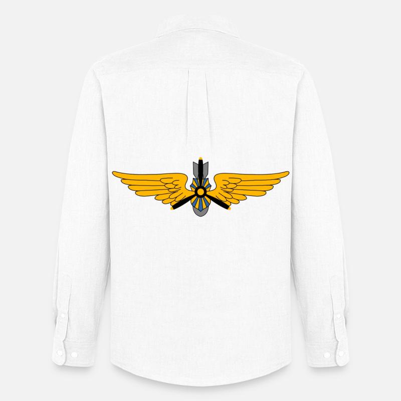 Militär Pilot - Männer Oxford Hemd von Stanley/Stella - Weiß
