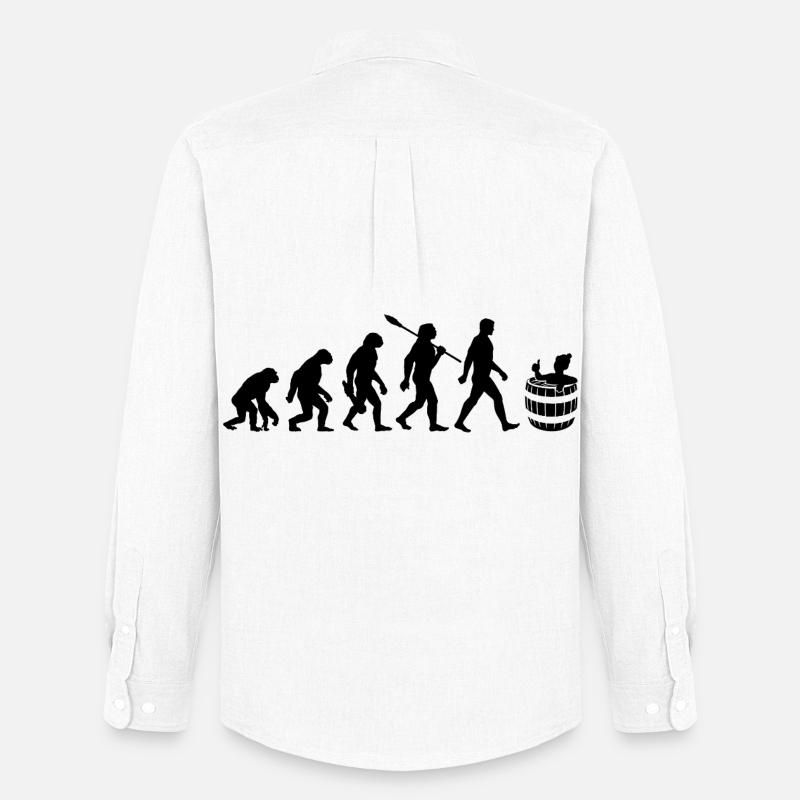 Evolution - Eisbader - Winterbaden - Eisbaden - Männer Oxford Hemd von Stanley/Stella - Weiß