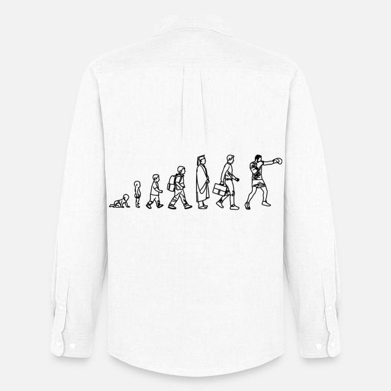 Boxen Evolution - Männer Oxford Hemd von Stanley/Stella - Weiß