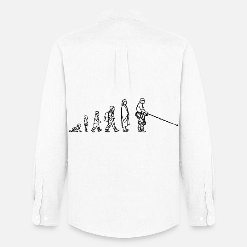 Fischer Evolution - Männer Oxford Hemd von Stanley/Stella - Weiß