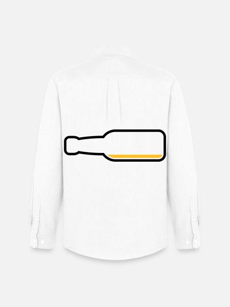 Bottiglia di birra vuota (Simbolo birra / POS 2C) - Stanley/Stella Camicia Oxford uomo - bianco