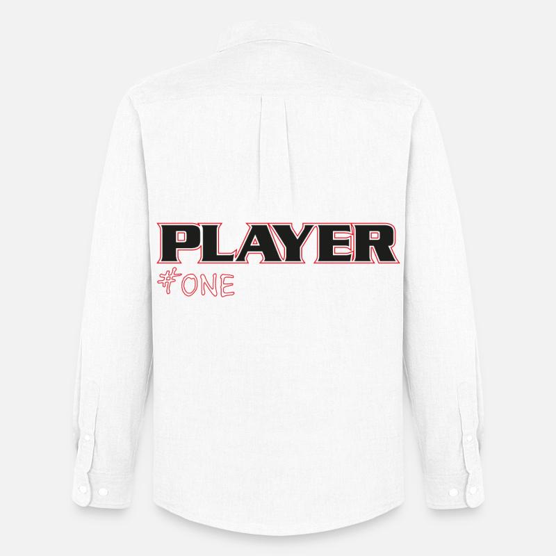 NERDY forever - PLAYER #ONE - Männer Oxford Hemd von Stanley/Stella - Weiß