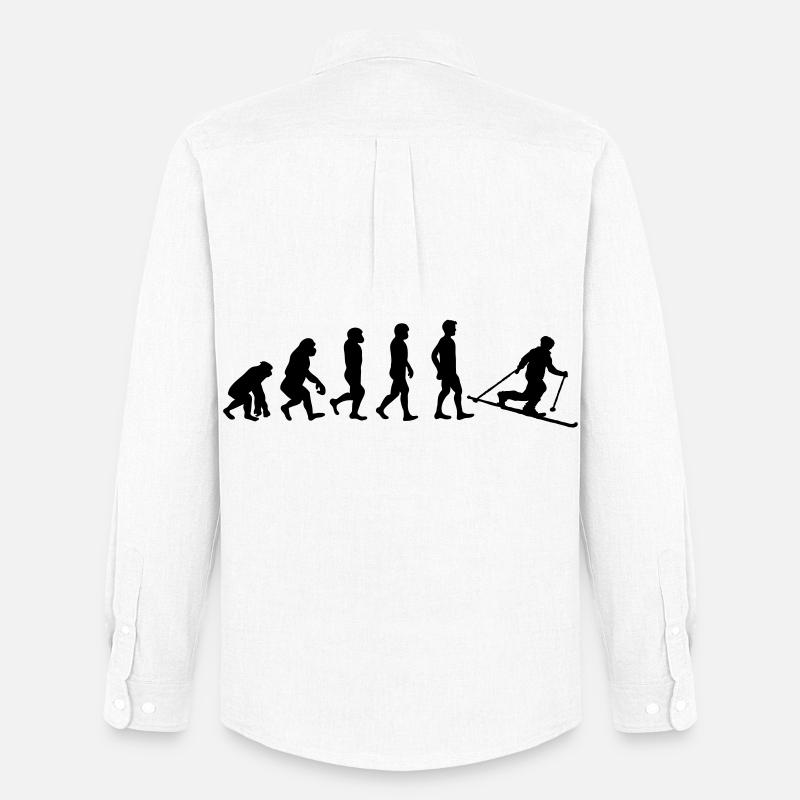 Evolution Telemark - Männer Oxford Hemd von Stanley/Stella - Weiß