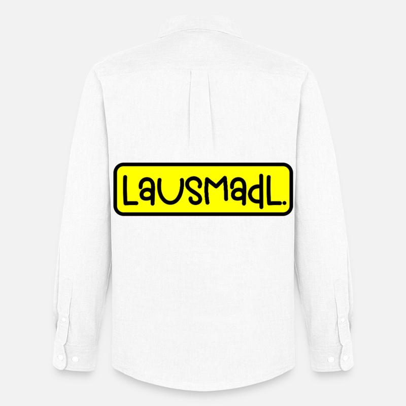 Lausmadl - Männer Oxford Hemd von Stanley/Stella - Weiß