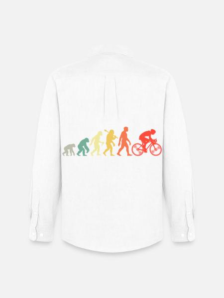 Cycling Evolution For Cyclists Retro Cycling - Men's Oxford Shirt by Stanley/Stella - white